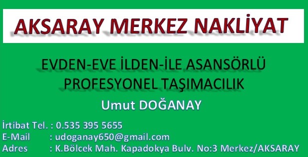 Aksaray Merkez Evden Eve