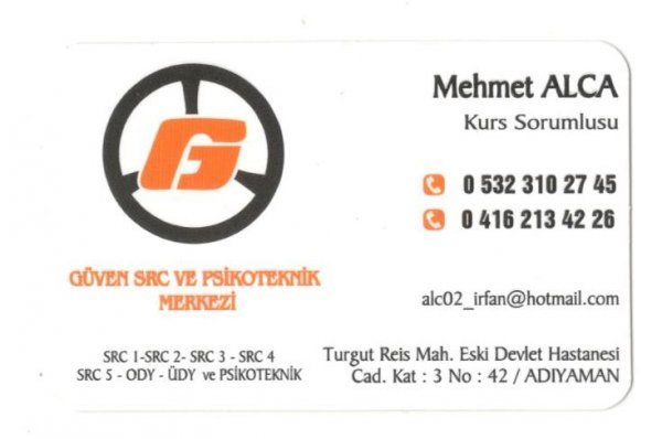ADIYAMAN SRC KURSU GÜVEN